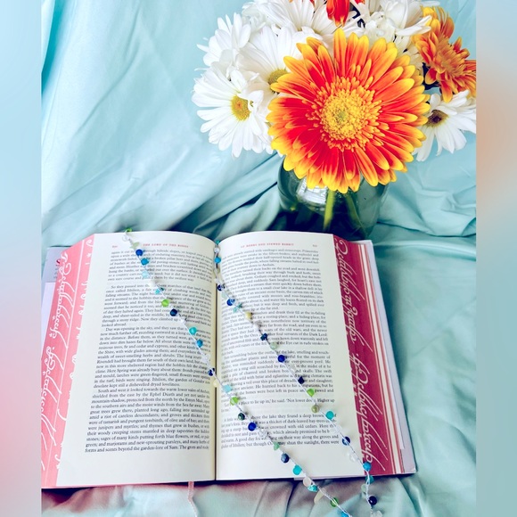 Handmade precious stone necklace - 32” - Ocean Vibes - Picture 3 of 5